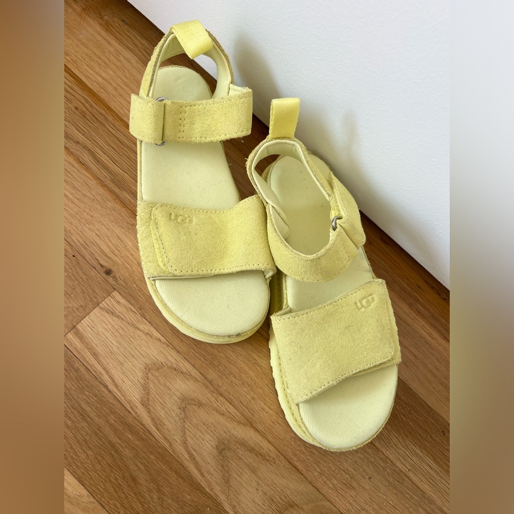 Ugg Goldenstar Platform Sandal Lemon Lime - Size 6 New